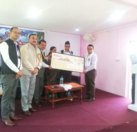 सनराइज बैंकद्वारा क्याम्पसलाई सहयोग