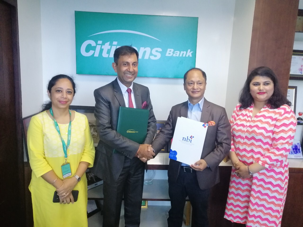 सिटिजन्स बैंक र एन.बि. आईबीच सम्झौता