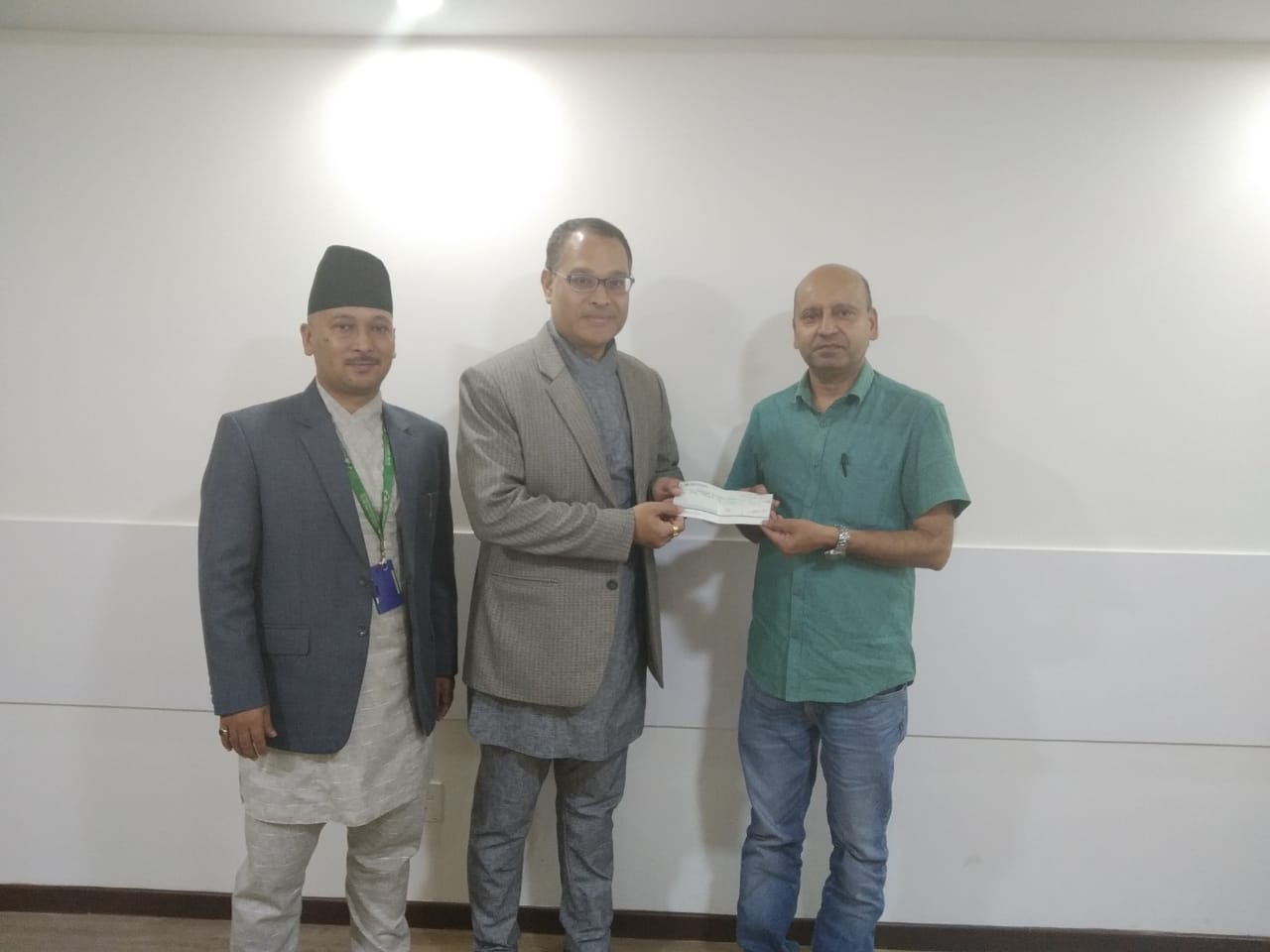 सांग्रिला डेभलपमेन्ट बैंकद्वारा आर्थिक सहयोग हस्तान्तरण