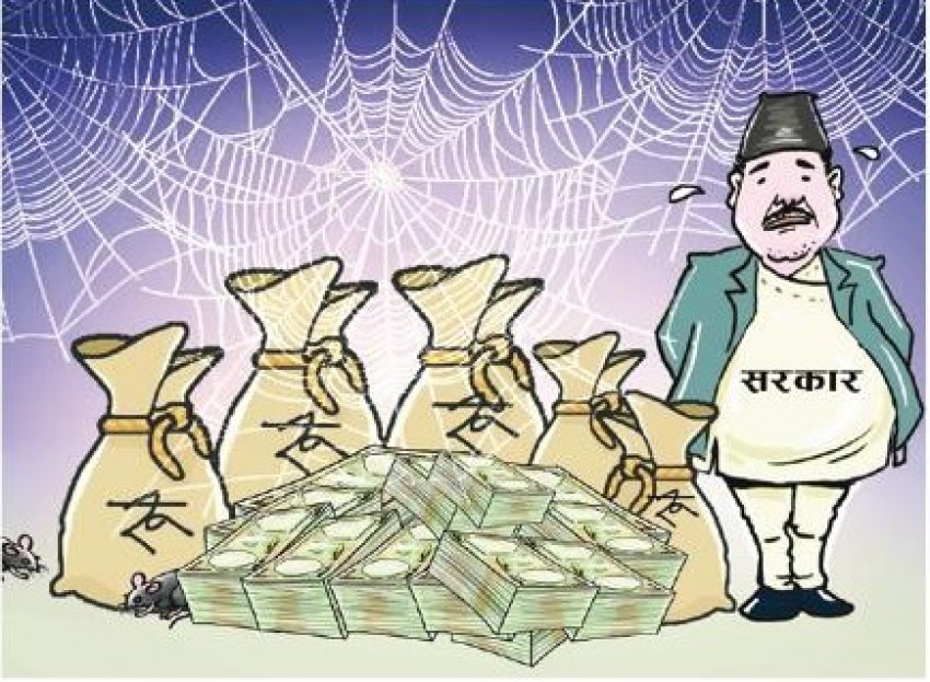 सरकारी ढुकुटीमा १७५ अर्ब थन्कियो