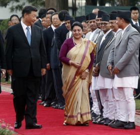 यसरी स्वागत गरियो चिनियाँ राष्ट्रपतिलाई