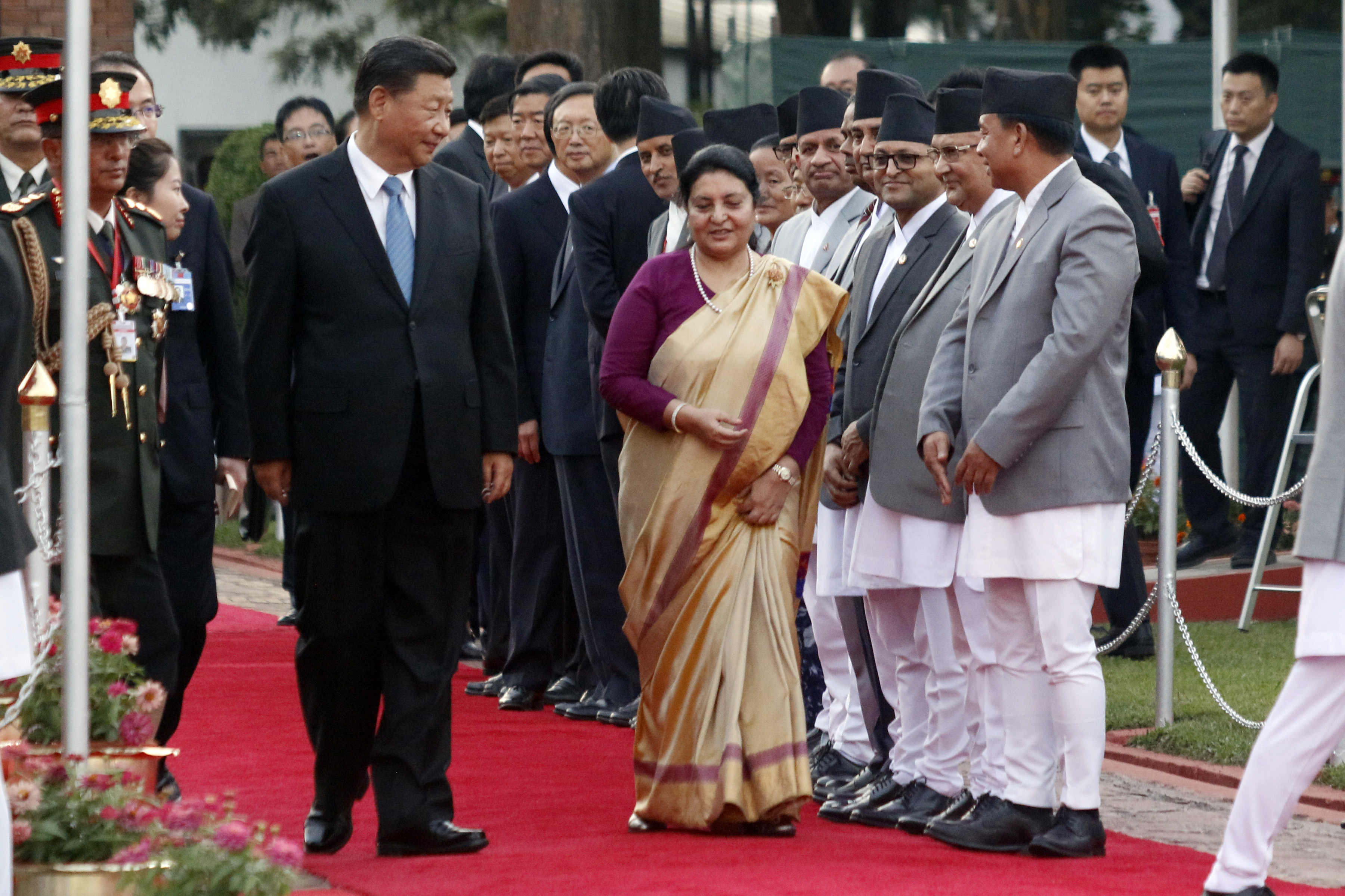 यसरी स्वागत गरियो चिनियाँ राष्ट्रपतिलाई