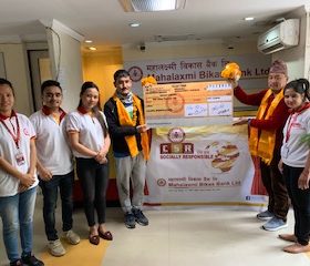 महालक्ष्मी विकास बेैंकद्वारा सोनाम तामाङ सम्मानित