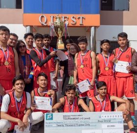 सांग्रिला डेभलपमेन्ट बैंकको सहयोगमा बास्केटबल प्रतियोगिता