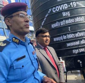 माछापुच्छ्रे बैंक र महानगरिय प्रहरी कार्यालयको संयुक्त पहलमा बिभिन्न स्थानमा हातधुने व्यवस्था