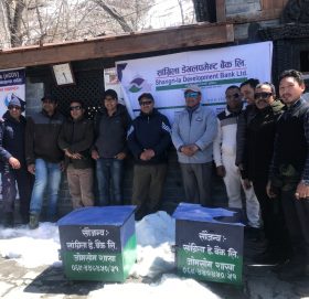 सांग्रिला डेभलपमेन्ट बैंकद्वारा डोनेसन बक्स हस्तान्तरण