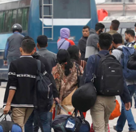 आज मात्रै दुई लाख २२ हजारले राजधानी छाडे