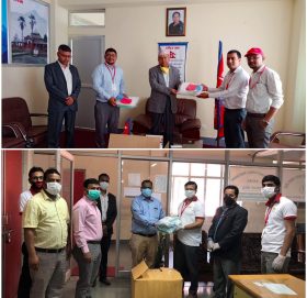 सनराइज बैंकको प्रादेशिक कार्यालय मार्फत पिपिई हस्तान्तरण