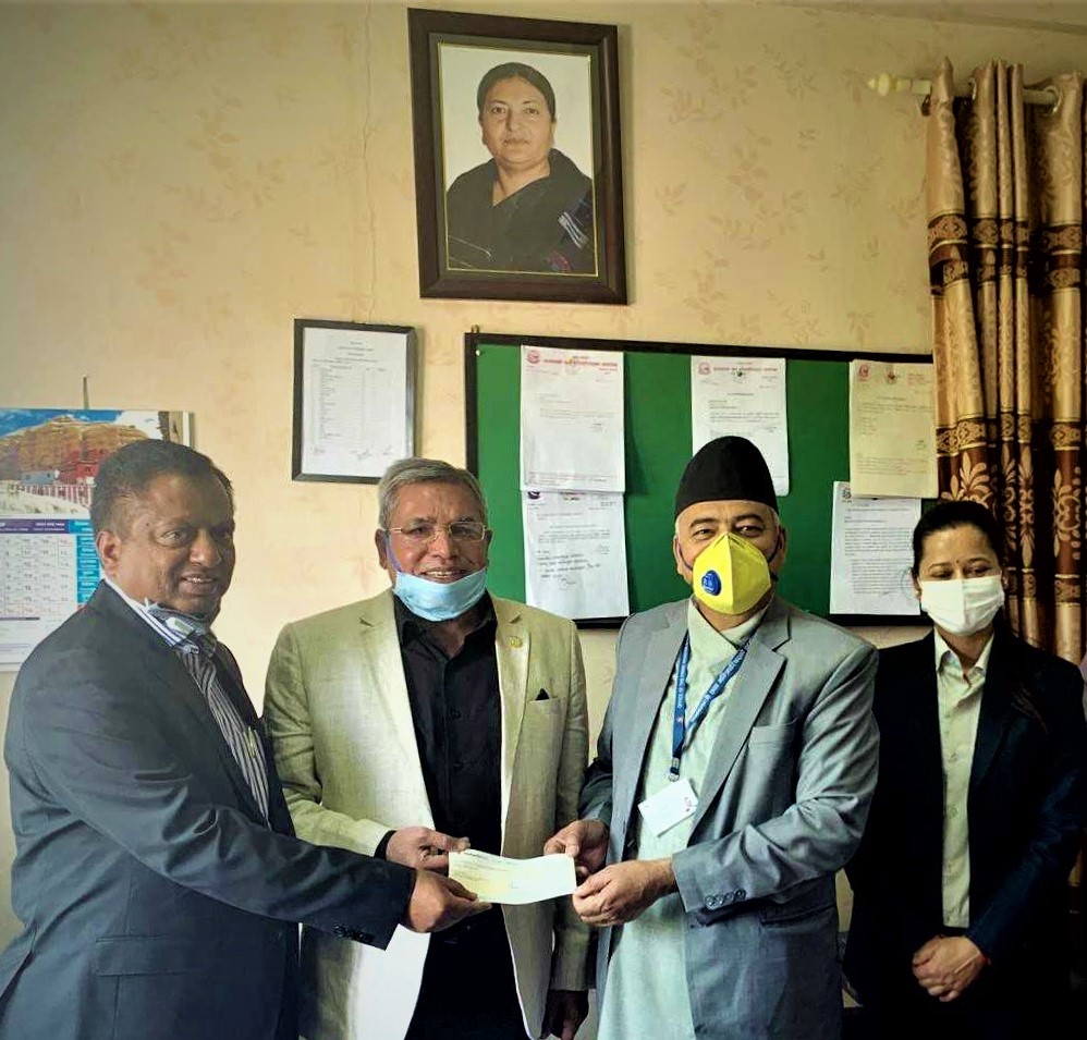 नेपाल लाइफद्धारा कोरोना महामारी रोकथामकोषमा एक करोड