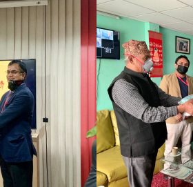 सनराइज बैंकले मध्यपुर हस्पिटल र मेमोरियल हस्पिटलमा पीपीई हस्तान्तरण