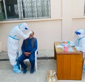 १ सय ९१ जना पत्रकारको पिसिआर विधिबाट कोरोना परिक्षणकालागि स्वाब संकलन