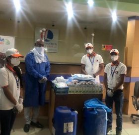 लुम्बिनी विकास बैंकद्धारा स्वास्थ्य सामाग्री वितरण