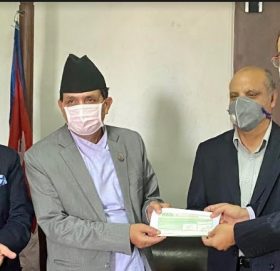 नबिल बैंकद्धारा कोराना कोषमा आर्थिक सहयोग