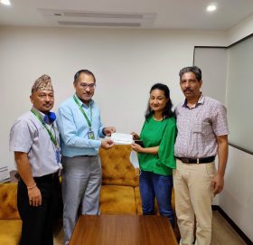 सांग्रिला डेभलपमेन्ट बैंकले गर्यो मुस्कान होम अफ होपलाई २ लाख ५० हजार सहयोग