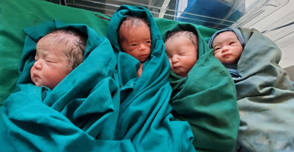 थापाथलीको प्रसुति गृहमा एक महिलाले जन्माइन् पाँच शिशु