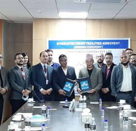 कुमारी बैंकको अगुवाईमा माथिल्लो राहुघाट जलविद्युत आयोजनाको सहवित्तीयकरण सम्झौता सम्पन्न