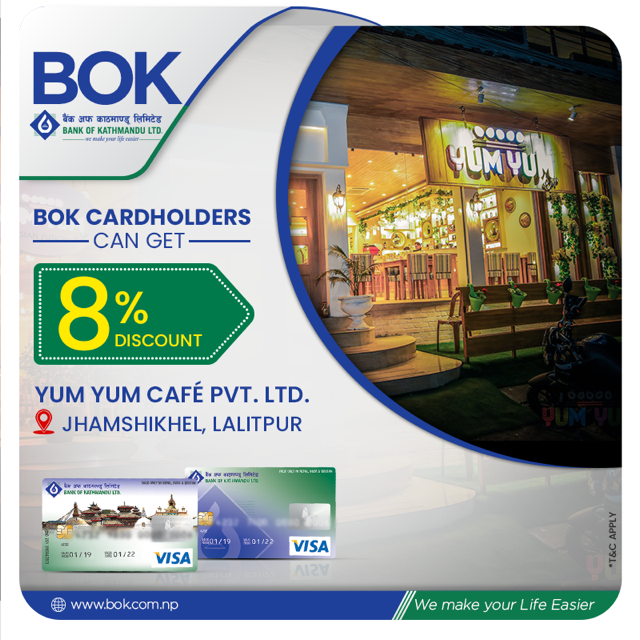 बैंक अफ काठमाण्डू र यम यम क्याफेबीच सम्झौता