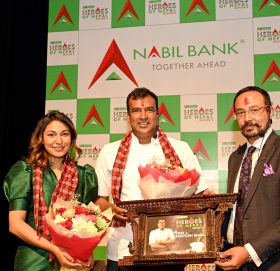 नबिल बैंकको “हिरोज् अफ नेपाल” मा शेफ सन्तोष शाह सम्मानित