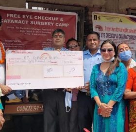 सनराइज बैंकद्वारा निशुल्क आँखा शिविर सम्पन्न
