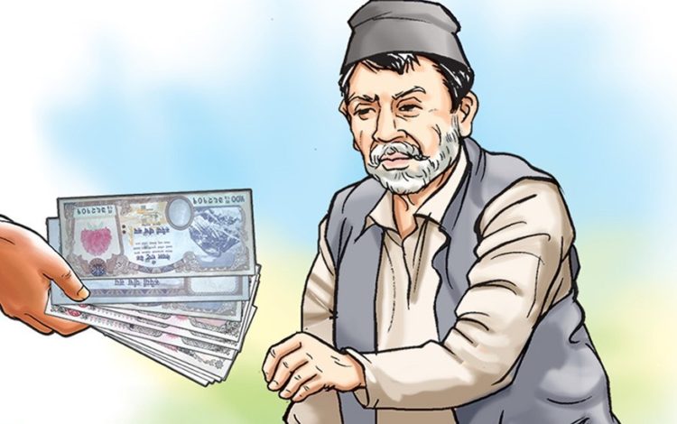 वृद्ध भत्ता चार हजार पुग्यो