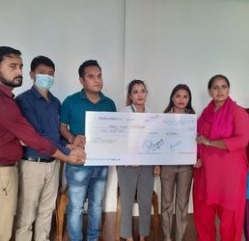 सानिमा लाइफद्धारा ५ लाख रुपैयाँ मृत्यु दावी भुक्तानी