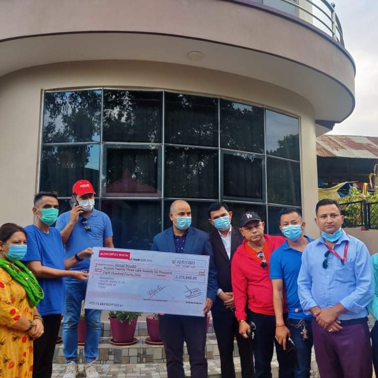 आइएमई लाइफद्वारा २५ लाख घातक रोग बीमाङ्क रकम भुक्तानी