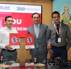 ग्लोबल आइएमई बैंक र निड्सबीच सहुयितपुर्ण कर्जा सम्बन्धी सम्झौंता