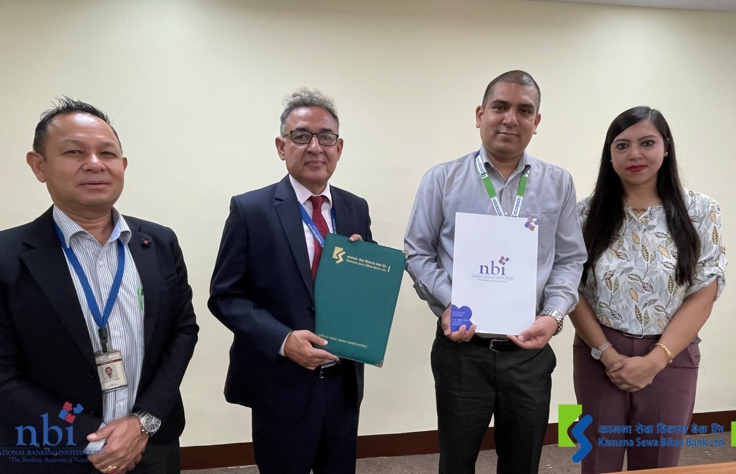 नेशनल बैंकिङ्ग इन्ष्टिच्युट र कामना सेवा विकास बैंकबीच सम्झौता