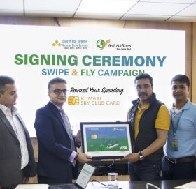 कुमारी बैंक र यती एअरलाइन्सल कुमारी स्काई क्लव कार्ड जारी गर्ने