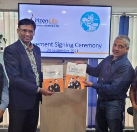 सिटिजन लाईफ इन्स्योरेन्स र नेपाल पुनर्बीमा कम्पनी बीच सम्झौता