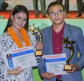 राष्ट्रिय गण्डकी म्यूजिक अवार्ड सम्पन्न, दुई बिधामा ‘तगारो’ सरिता र सुबासले पाए अवार्ड