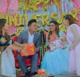 आकाश र पूजाको रोमान्स सङ्गै पुष्प र गरिमाको पनि प्रेम झल्कियो भिडियो सहित