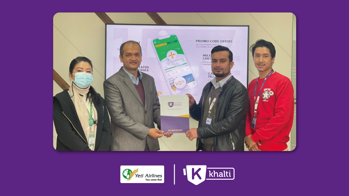 यती बाट फ्लाइट बुकिङ गरी खल्ती मार्फत भुक्तानी गर्दा रु.४५० क्यासब्याक