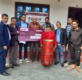 एशियन लाइफद्धारा ४१ लाख १३ हजार रुपैयाँ मृत्यु दावी भुक्तानी