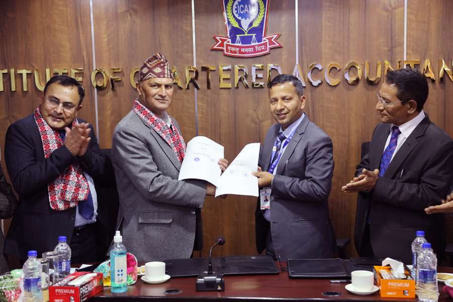 बीमा समिति र नेपाल चार्टर्ड एकाउन्टेन्ट्स संस्थाबीच सम्झौता