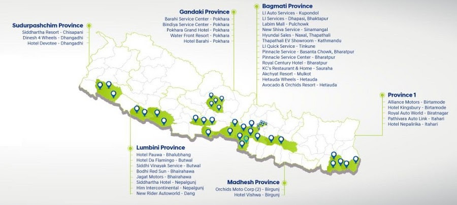 देशभर ४० स्थानमा हुन्डाईको चार्जिङ स्टेशन