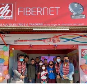 बालाजुको लोलाङमा खुल्यो डिशहोम फाईबरनेटको सह–वितरण शोरुम