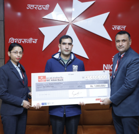 एनआईसी एसियामा बैंक खाता भएका पन्तले पाए बीमा बापत १० लाख रुपैयाँ