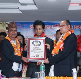 ४ बर्षमा उपाध्यायको १०८ विश्व रेकर्ड