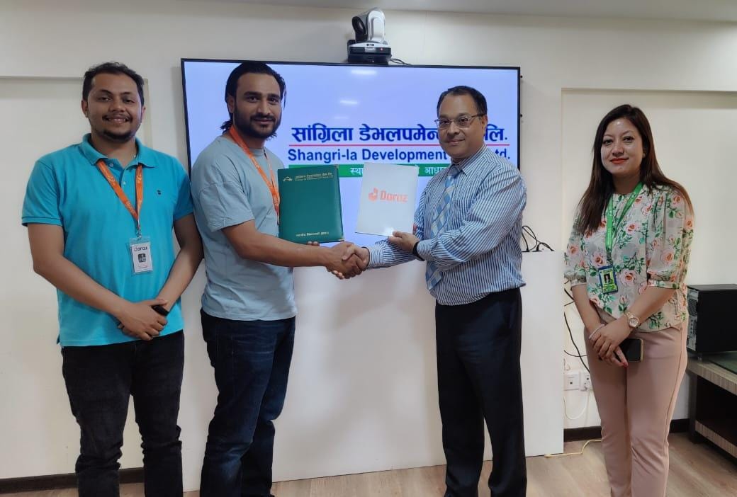 सांग्रिला डेभलपमेन्ट बैंक लि. र दराज प्रा.लि. बीच डिजिटल पेमेन्ट पार्टनरसीप सम्झौता