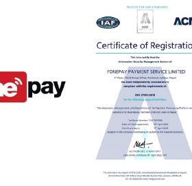 फोनपेले पायो आइएसओबाट प्रमाणिकरण