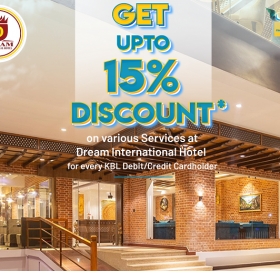 कुमारी बैंकका ग्राहकलाई ड्रिम इन्टरनेशनल होटेलमा विशेष छुट