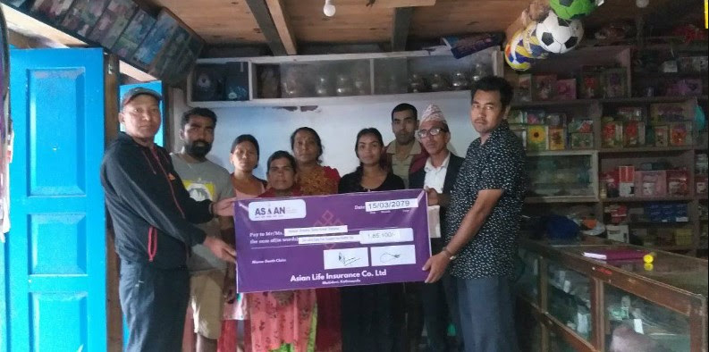 एशियन लाइफद्धारा मृत्यु दाबी भुक्तानी