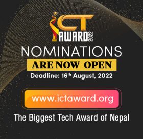 ‘आइसिटी अवार्ड २०२२’ को ११ विधामा नोमिनेशनका लागि अनलाइन आवेदन सुरु