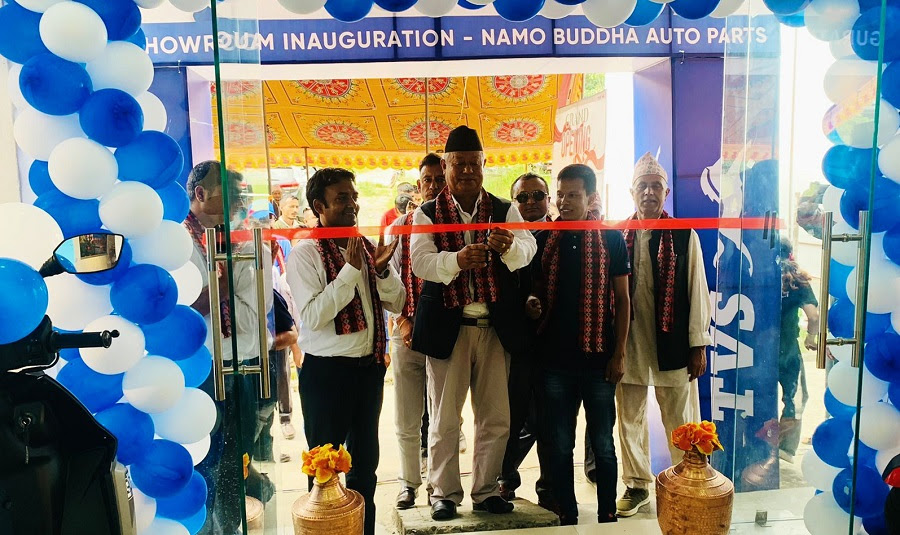 टीभीएसको नयाँ शोरूम ‘नमो बुद्ध अटो पार्ट्स’ सञ्चालनमा