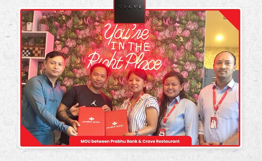 प्रभु बैंकका ग्राहकहरुले क्रेभ रेष्टुरेन्टमा विशेष छुट पाउने