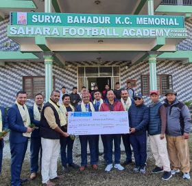 सहारा फुटबल एकेडेमीलाई लुम्बिनी विकास बैंकको आर्थिक सहयोग