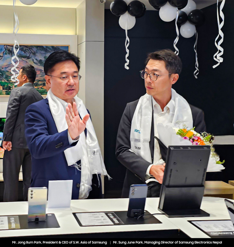 काठमाण्डौको कमलादीमा सामसङले सञ्चालनमा ल्यायो प्रिमियम सामसङ एक्स्पेरियन्स स्टोर