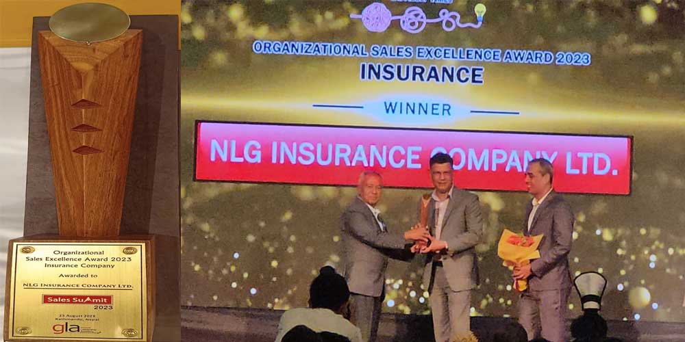 एनएलजी इन्स्योरेन्सले पायो ‘सेल्स एक्सिलेन्स अवार्ड’