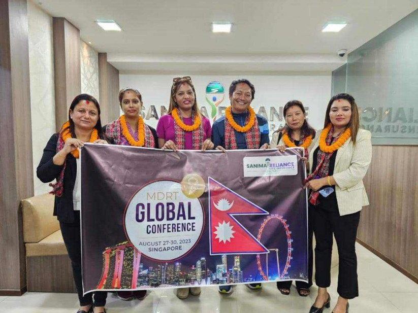 एमडीआरटी ग्लोबल कन्फ्रेन्सका लागि सिंगापुर जाँदै सानिमा रिलायन्स लाइफका ६ अभिकर्ता